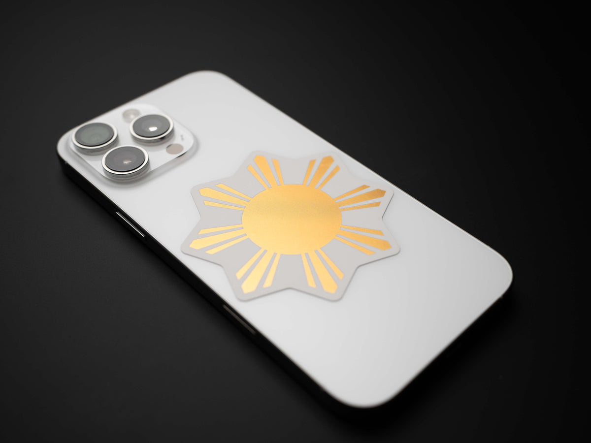 Gold Foil Filipino Sun Sticker