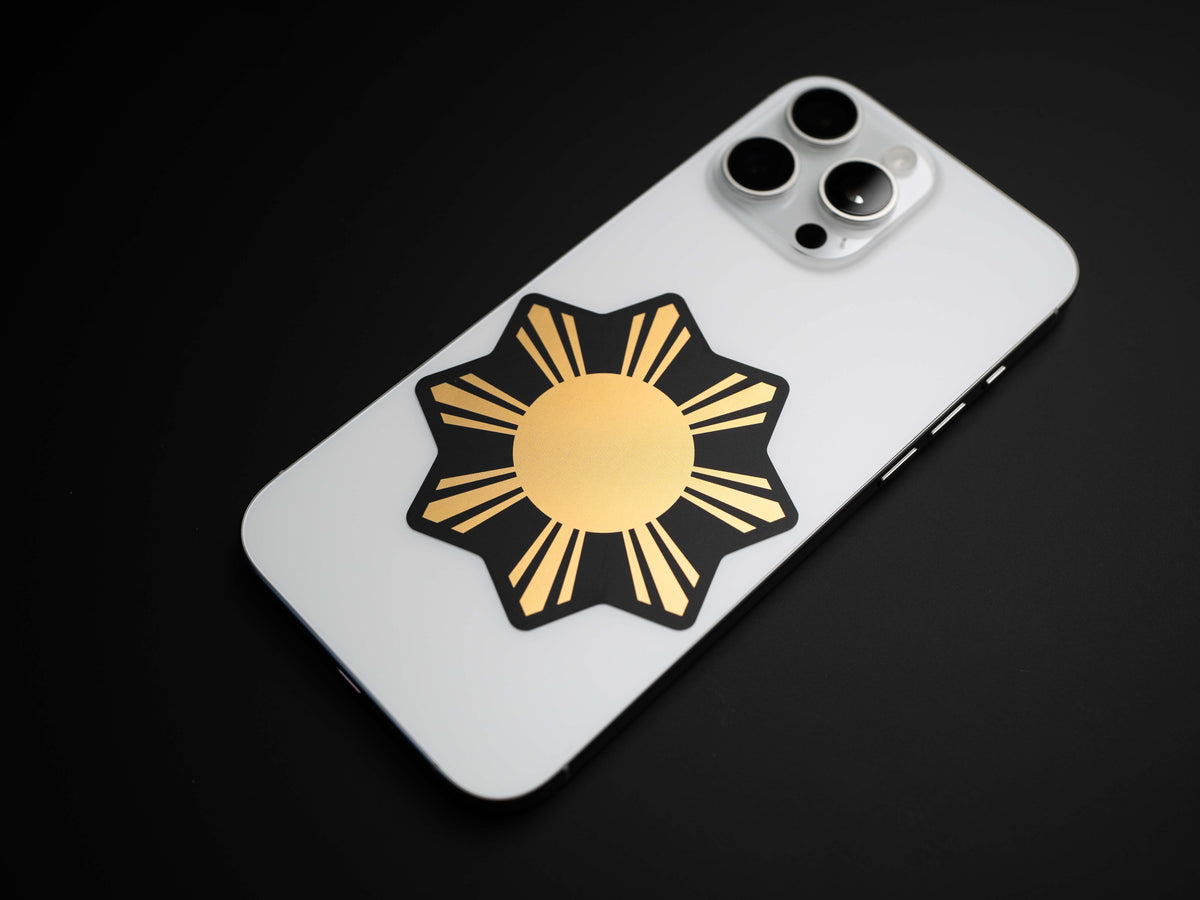 Gold Foil Filipino Sun Sticker