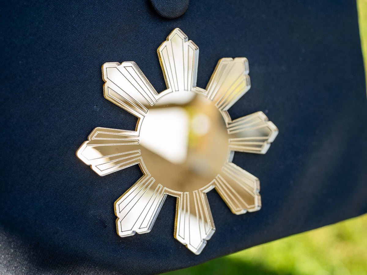 Filipino Mirrored Gold Graduation Cap Topper