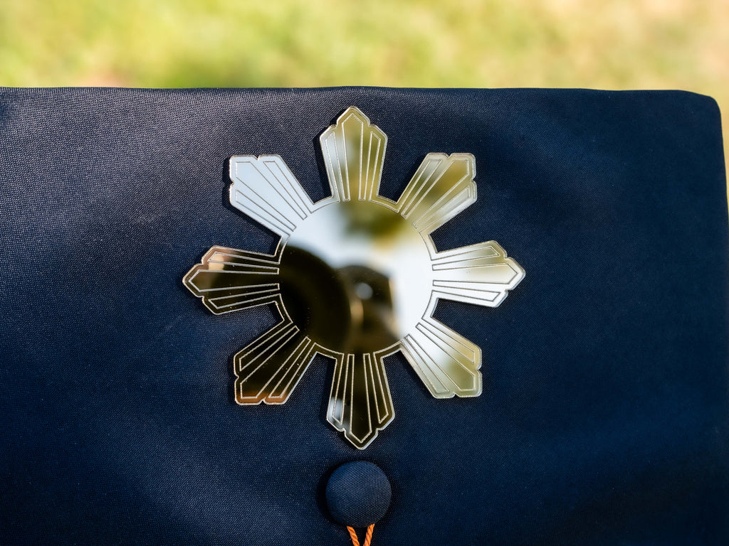 Filipino Mirrored Gold Graduation Cap Topper