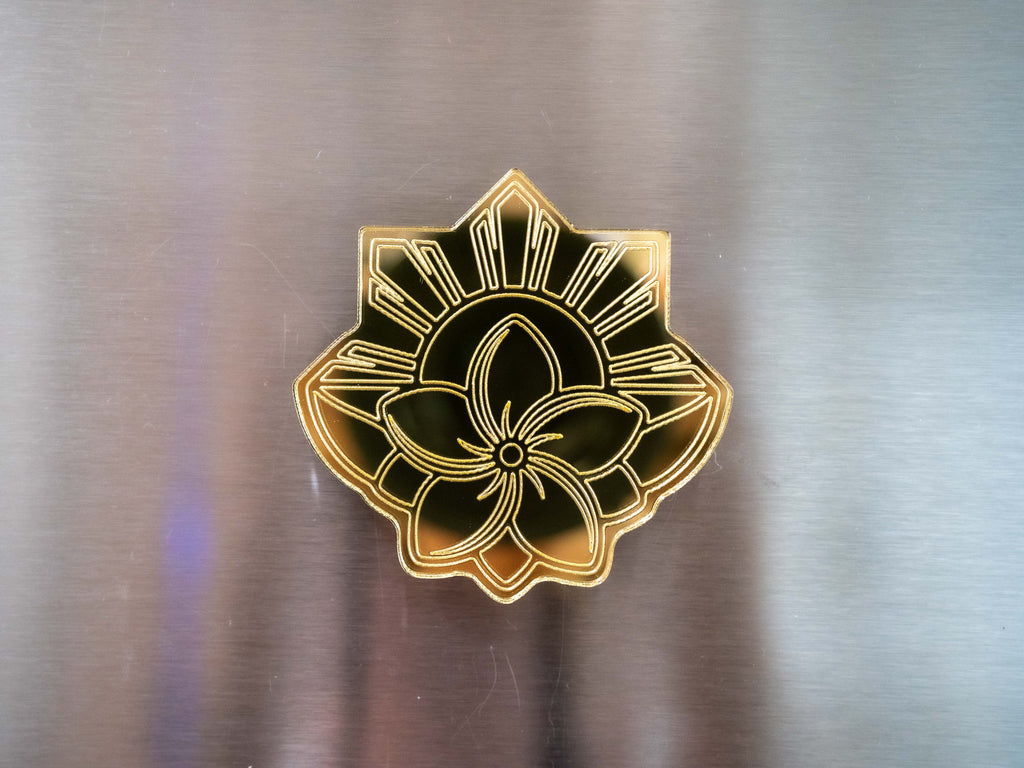 Mirrored Sampaguita & Sun Magnet