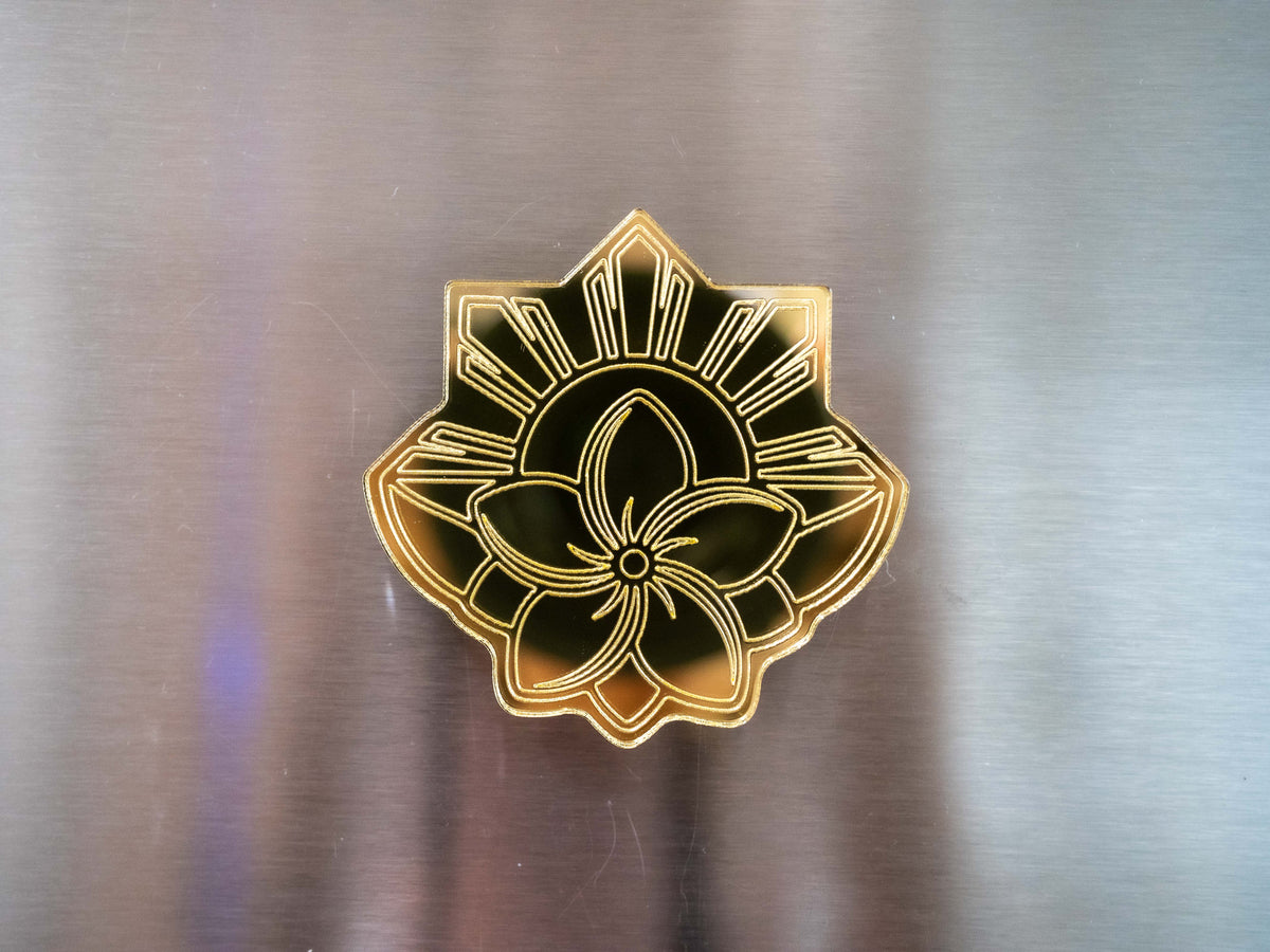 Mirrored Sampaguita & Sun Magnet