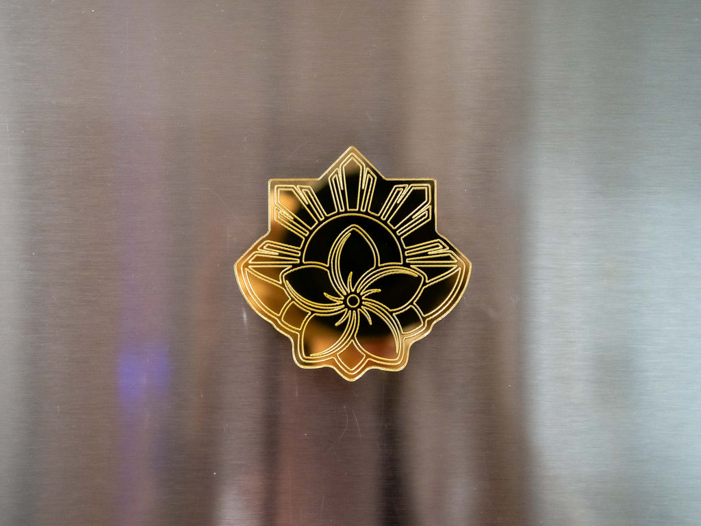 Mirrored Sampaguita & Sun Magnet