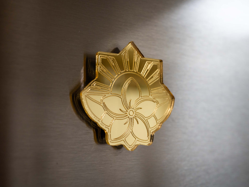 Mirrored Sampaguita & Sun Magnet