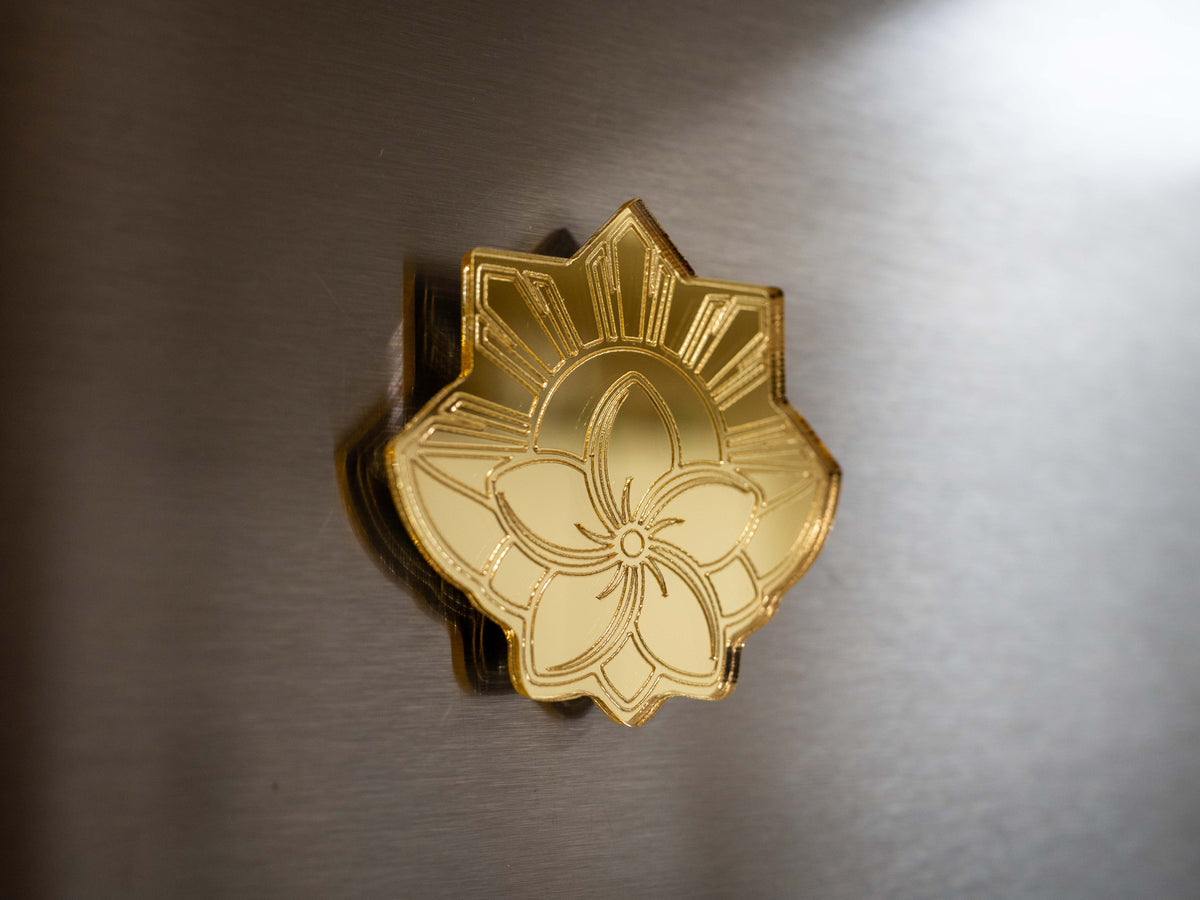 Mirrored Sampaguita & Sun Magnet
