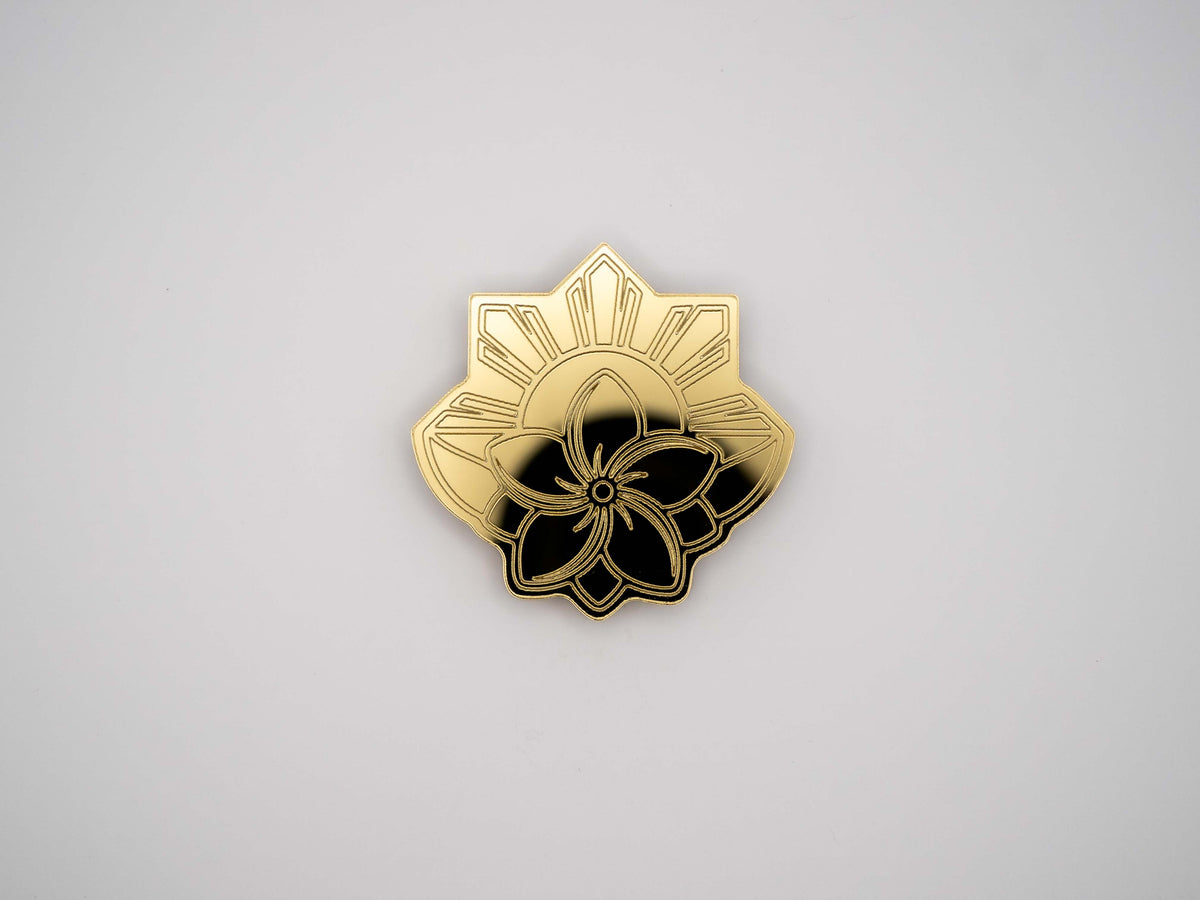 Mirrored Sampaguita & Sun Magnet