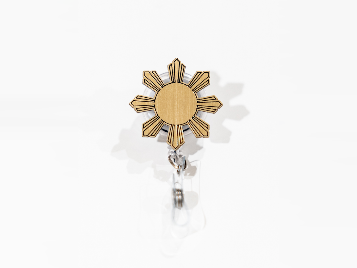 Filipino Brushed Gold Badge Reel