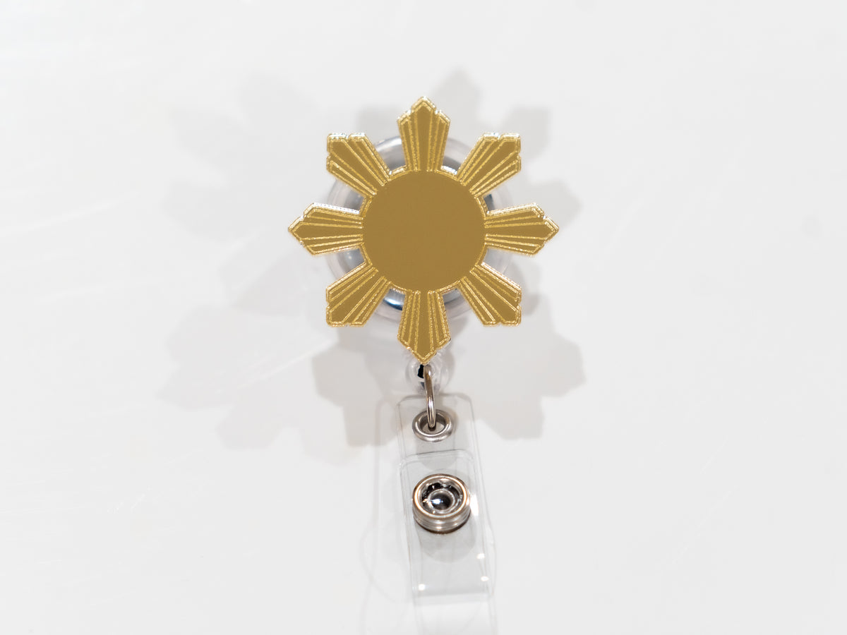Filipino Mirror Gold Badge Reel