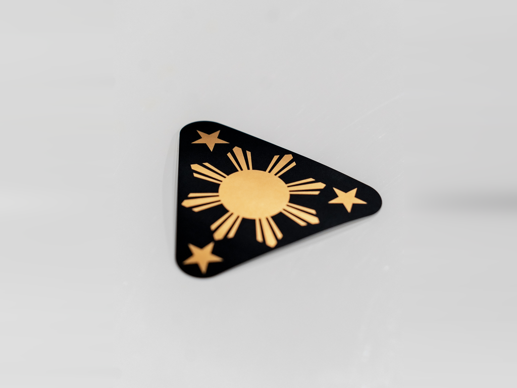 Gold Foil Filipino Sun Sticker