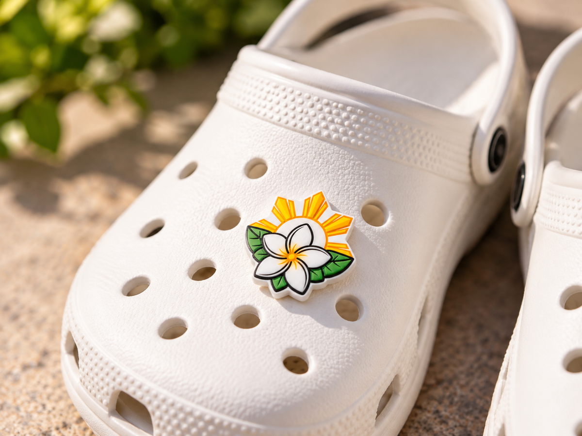 Sampaguita & Philippine Sun Shoe Croc Charm