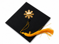 Filipino Mirrored Gold Graduation Cap Topper