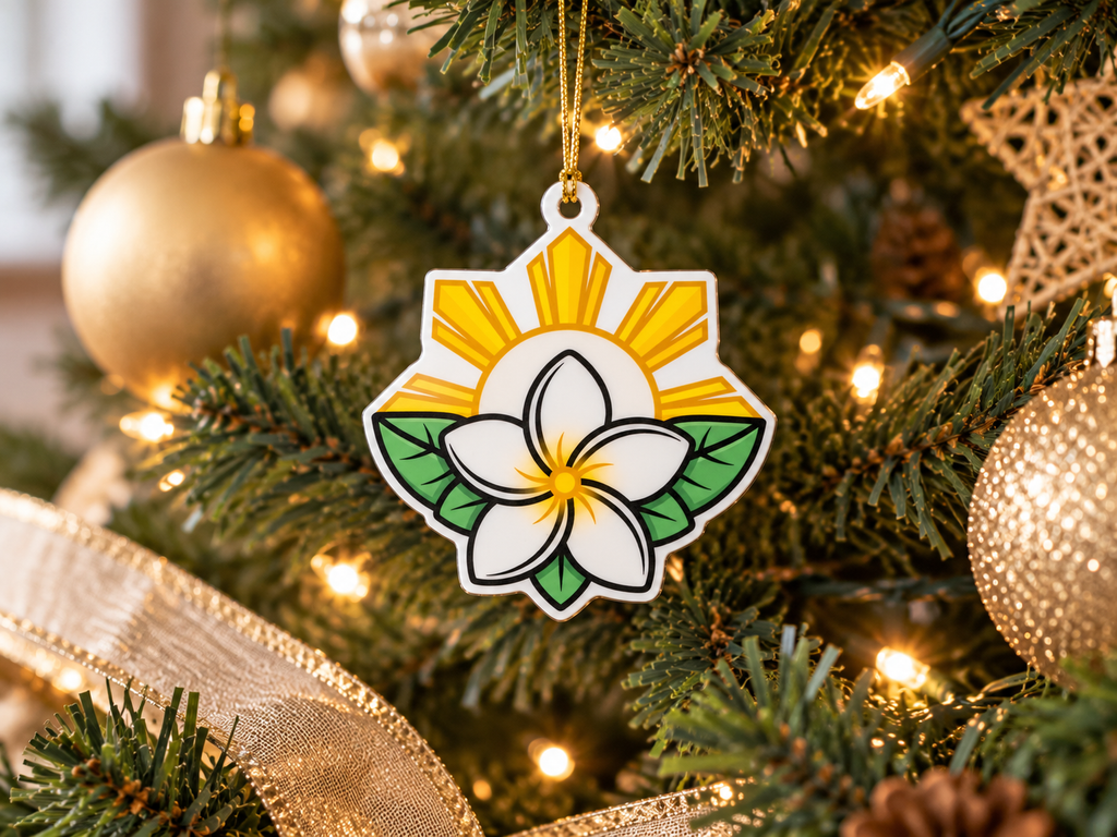 Sampaguita & Sun Ornament