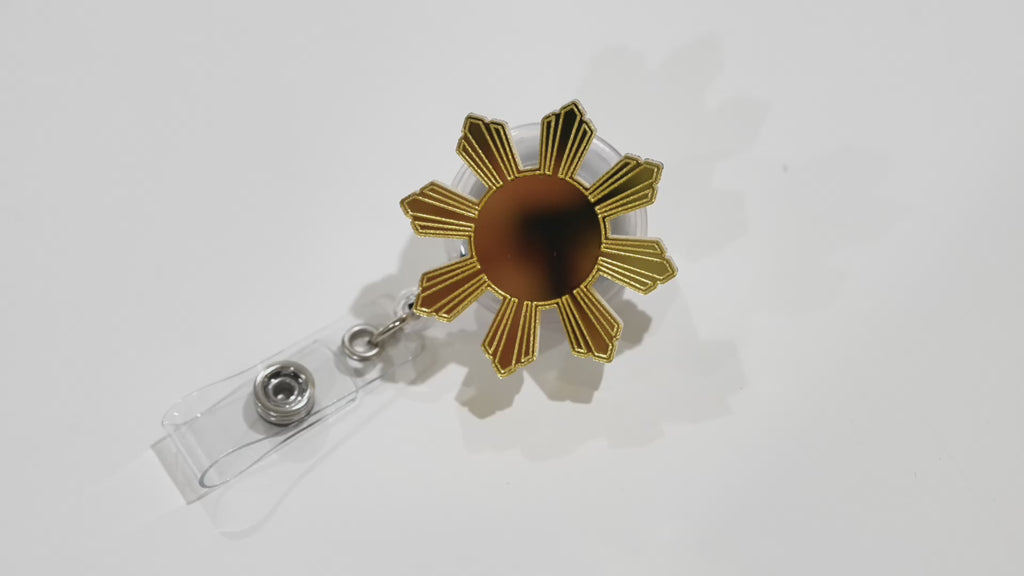 Filipino Mirror Gold Badge Reel