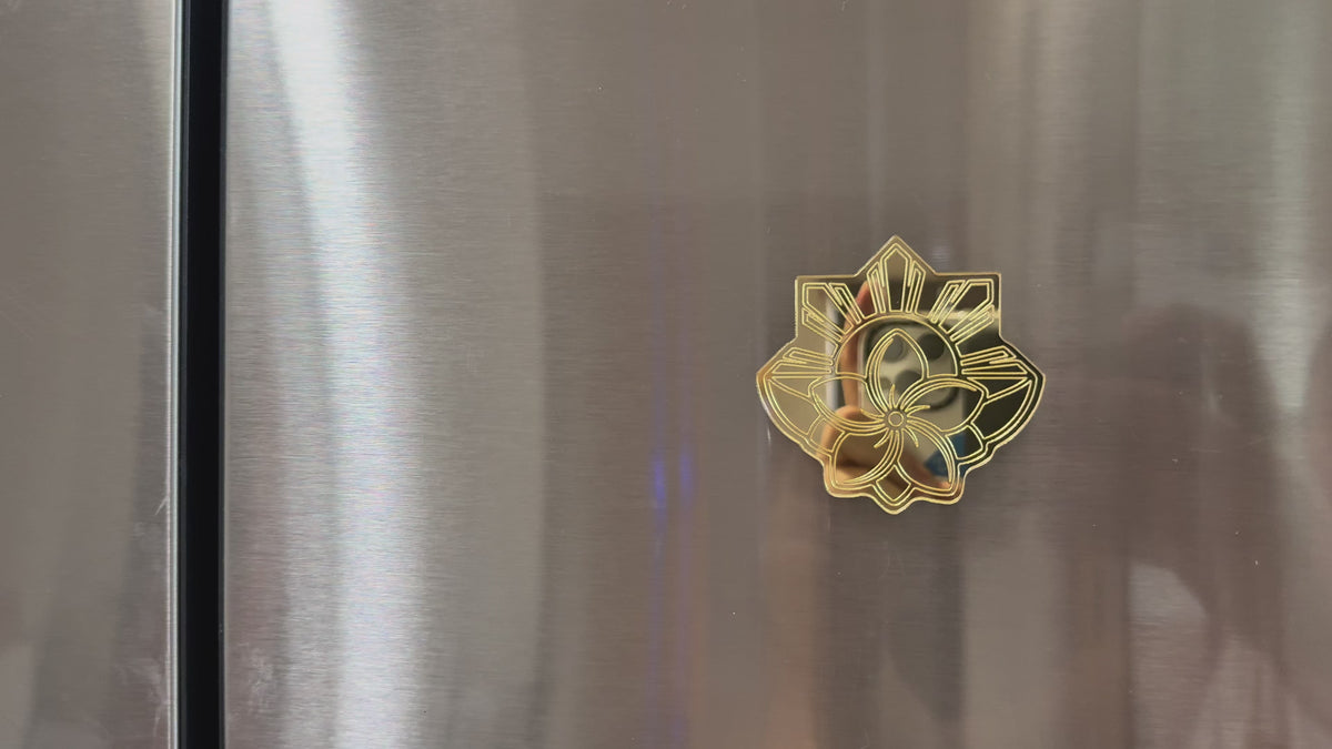 Mirrored Sampaguita & Sun Magnet
